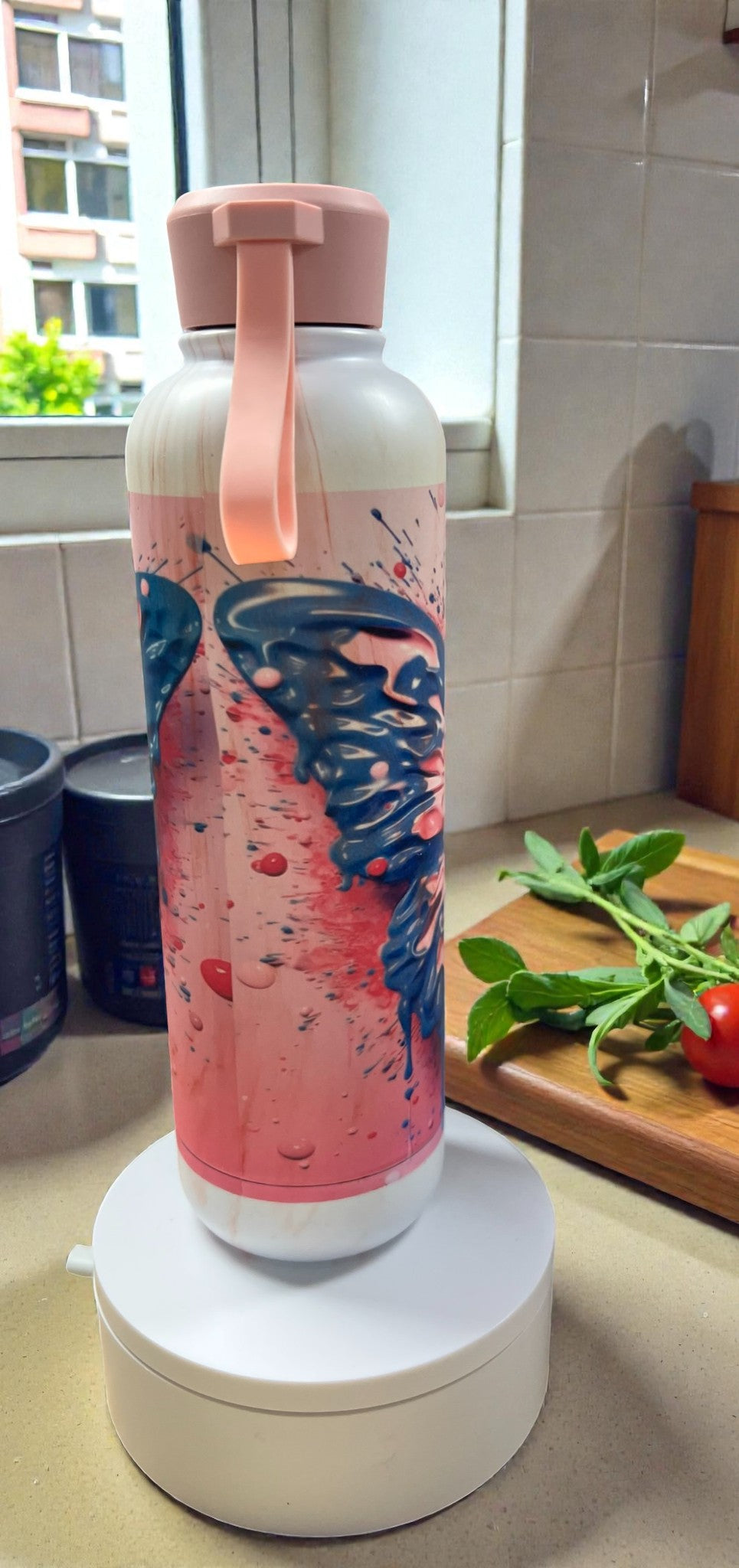 Dripping Paint Butterfly Tumbler – Color Splash water bottle