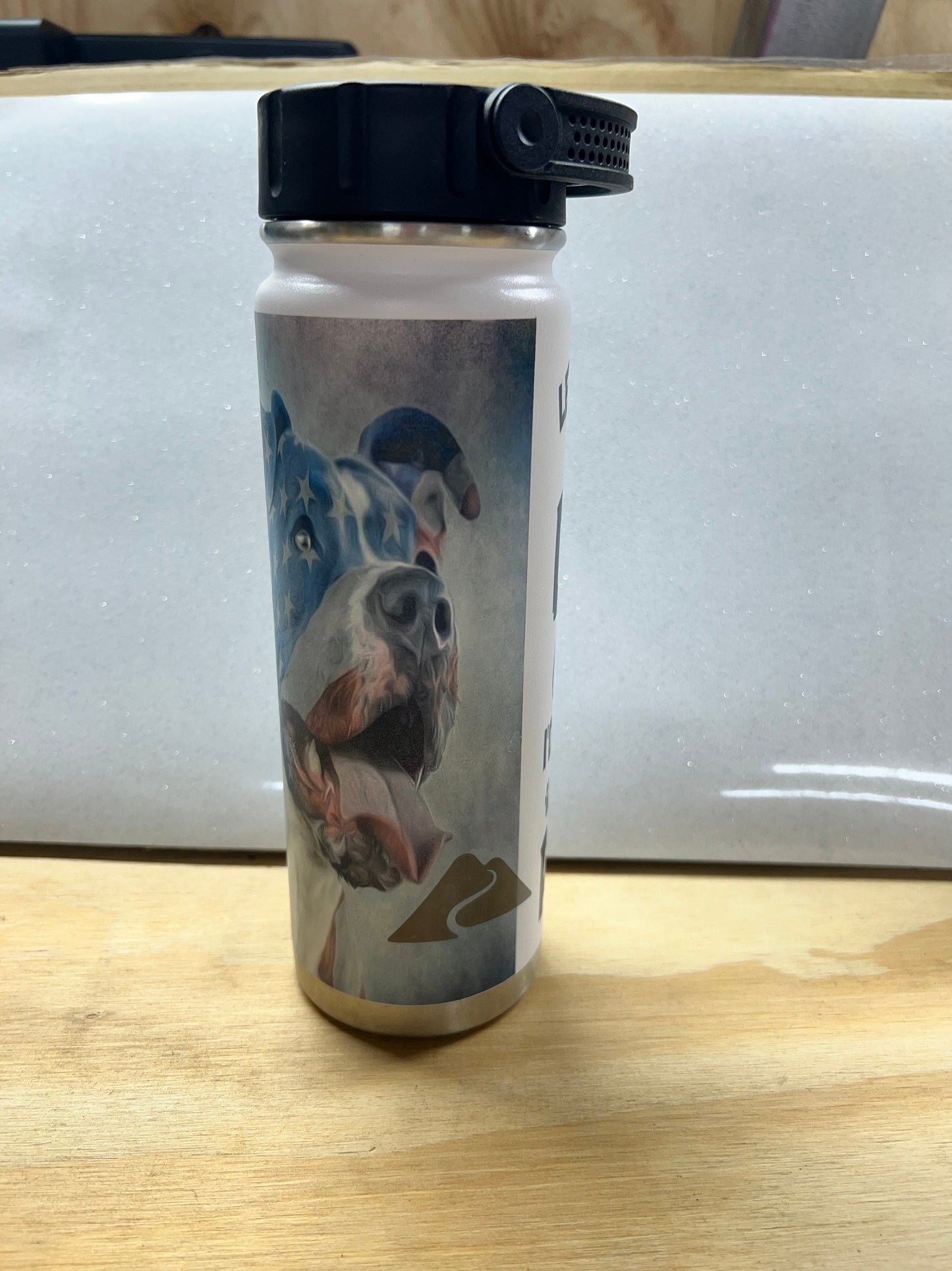 Pit bull flag tumbler