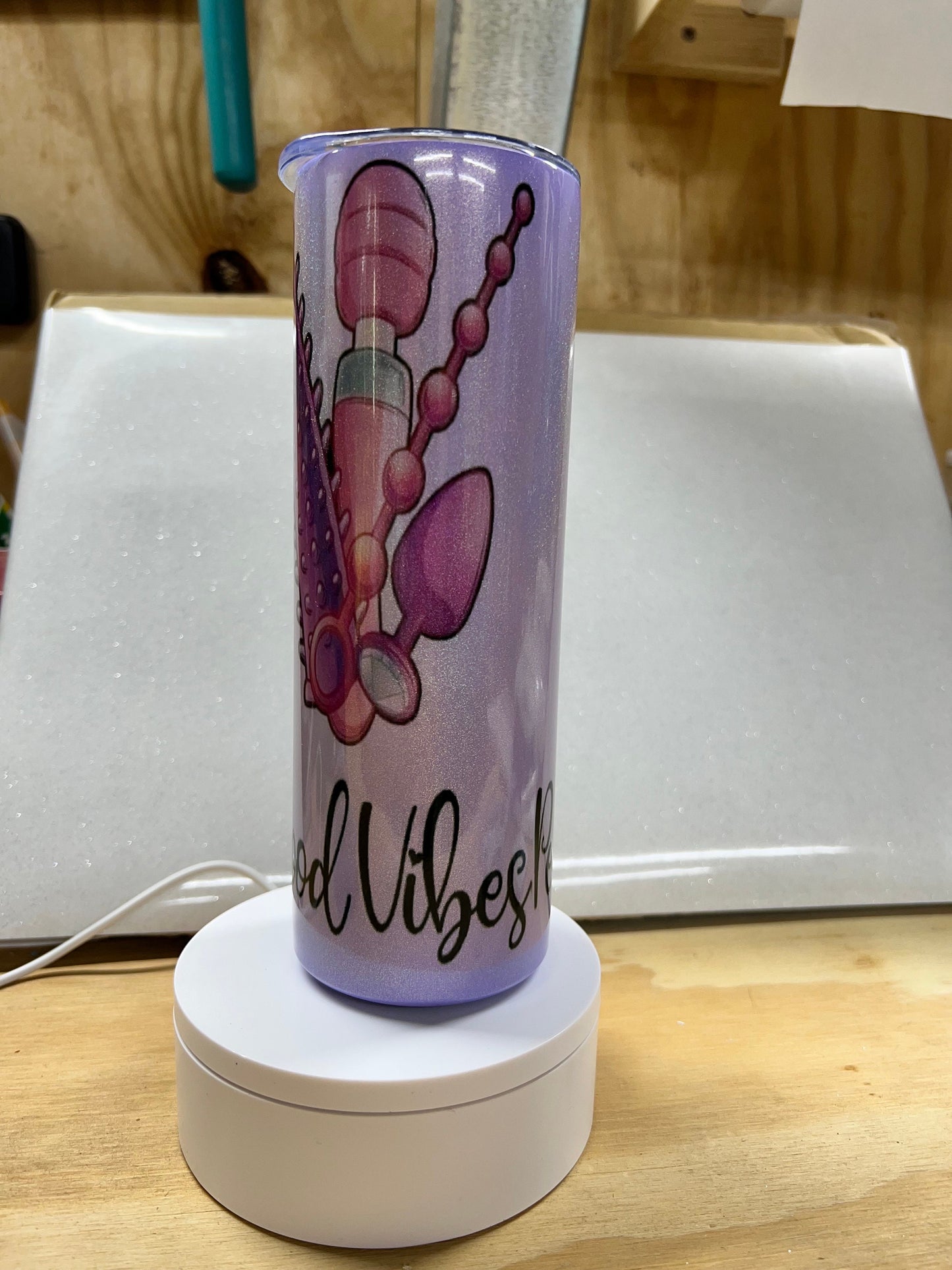 Peace love and good vibes tumbler
