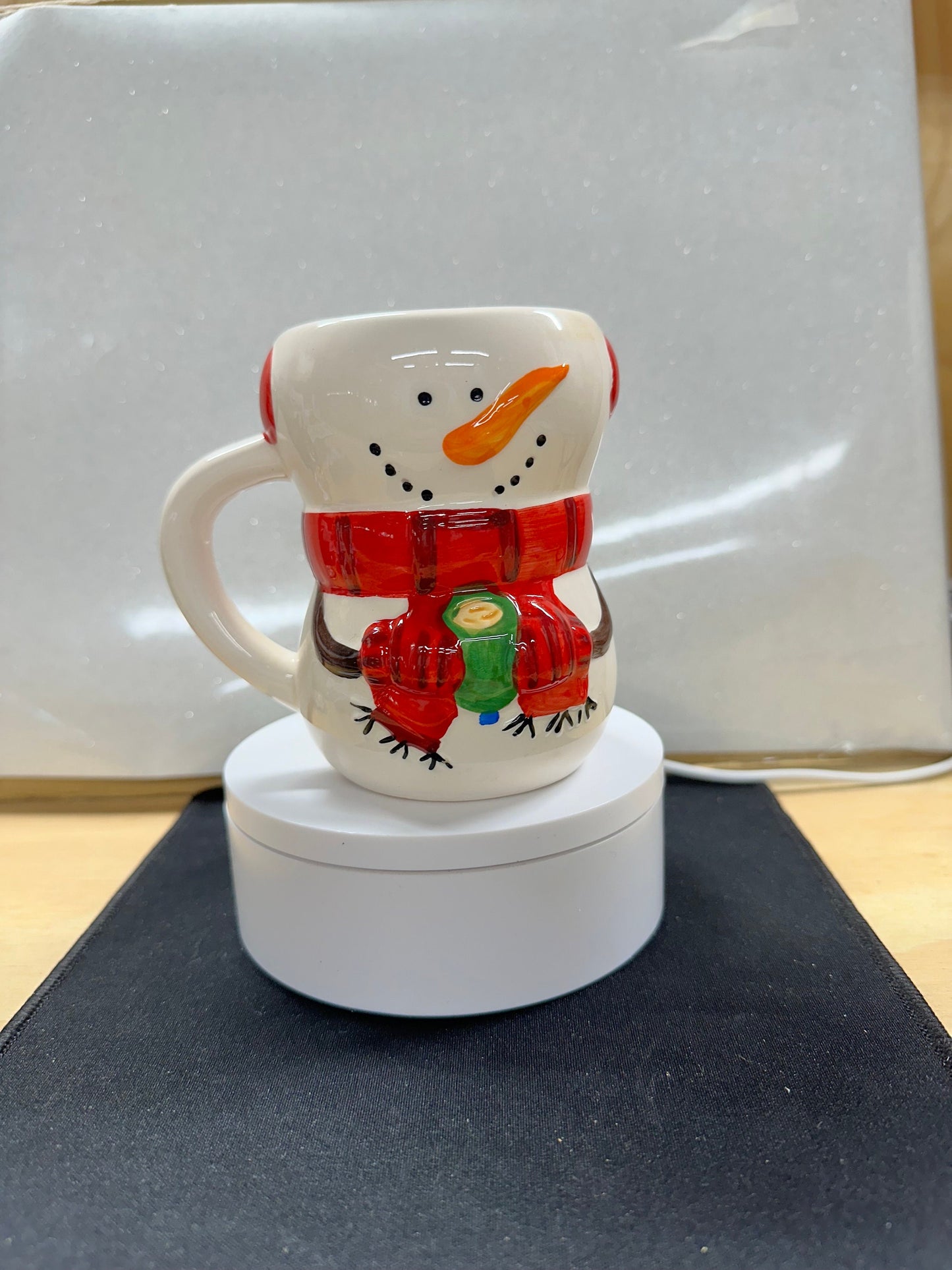 Snowman with Red Scarf Mug – Cute Christmas Ceramic Cup