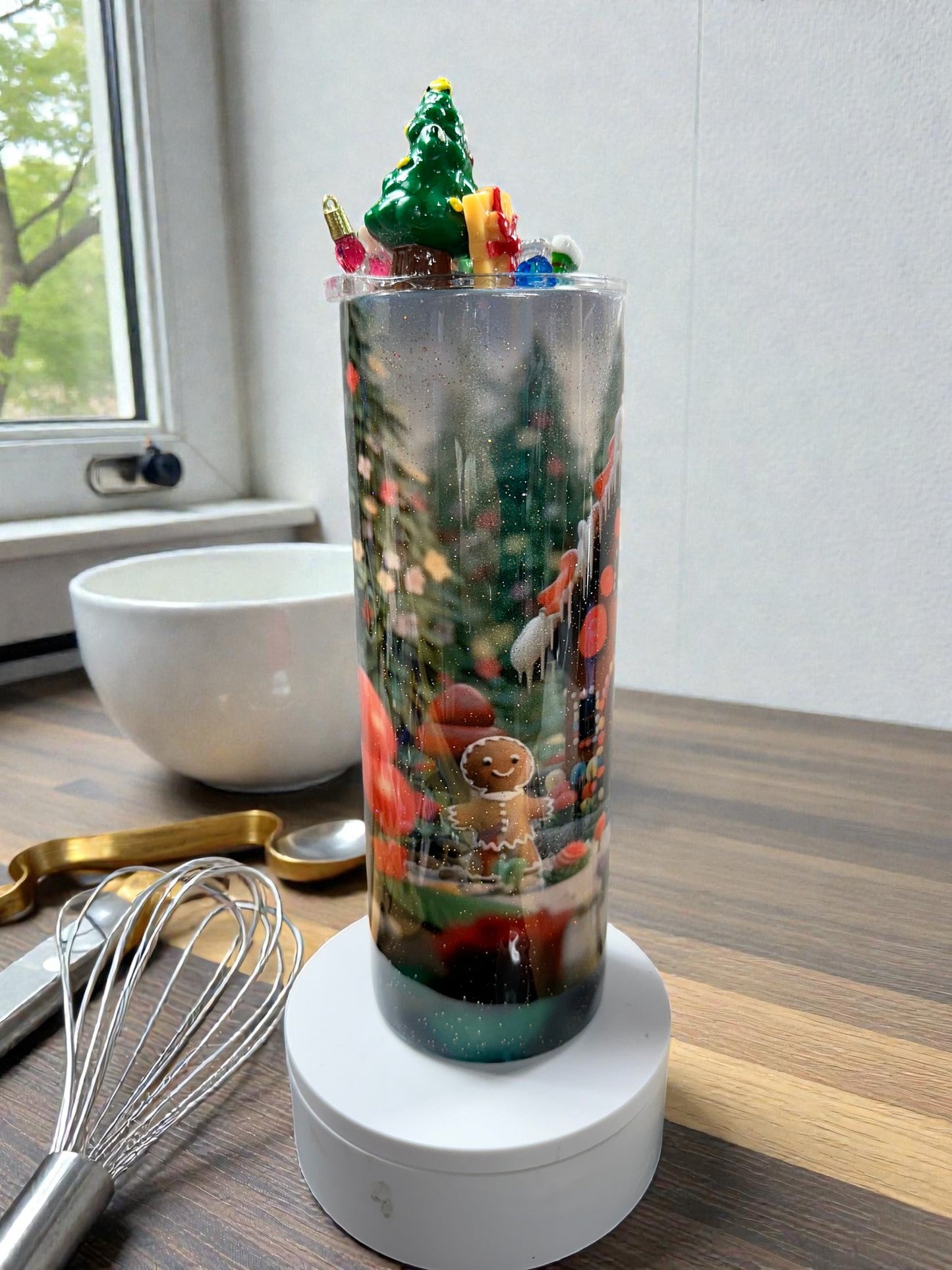 Holiday Gingerbread House Mug Tumbler | 20oz Christmas Drinkware