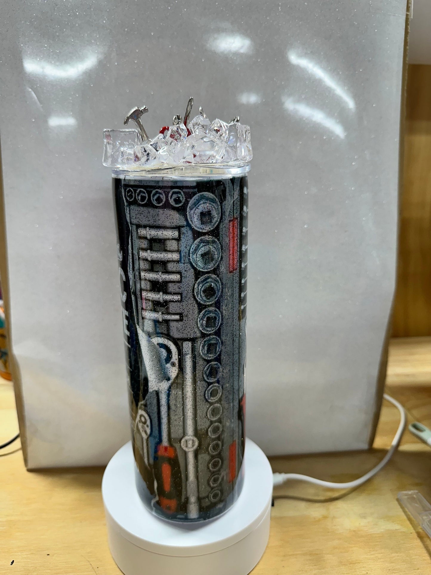 Mechanic Tools 20oz Tumbler – Hourly Rate Joke Cup for Garage & Shop