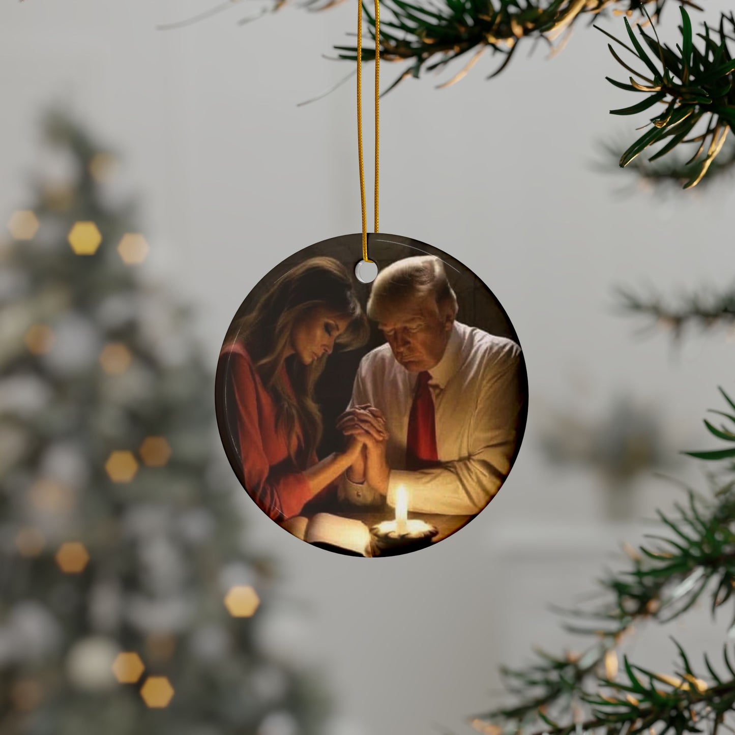 Trumps Decorative Ceramic Ornaments, Double-Sided (1pc, 3pcs, 5pcs, 10pcs)