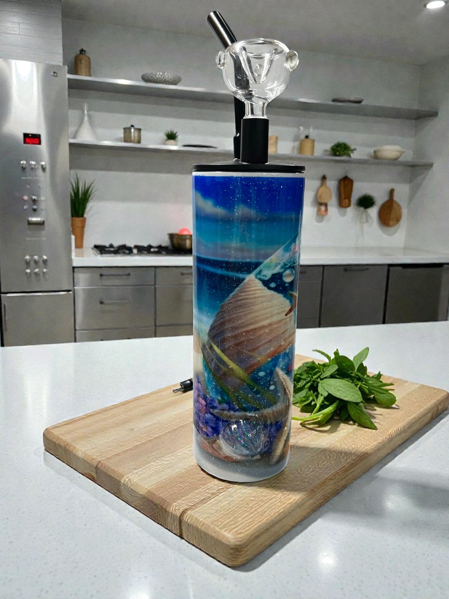 Seashell Dreamscape Tumbler – Beachy Summer hookah/tumbler