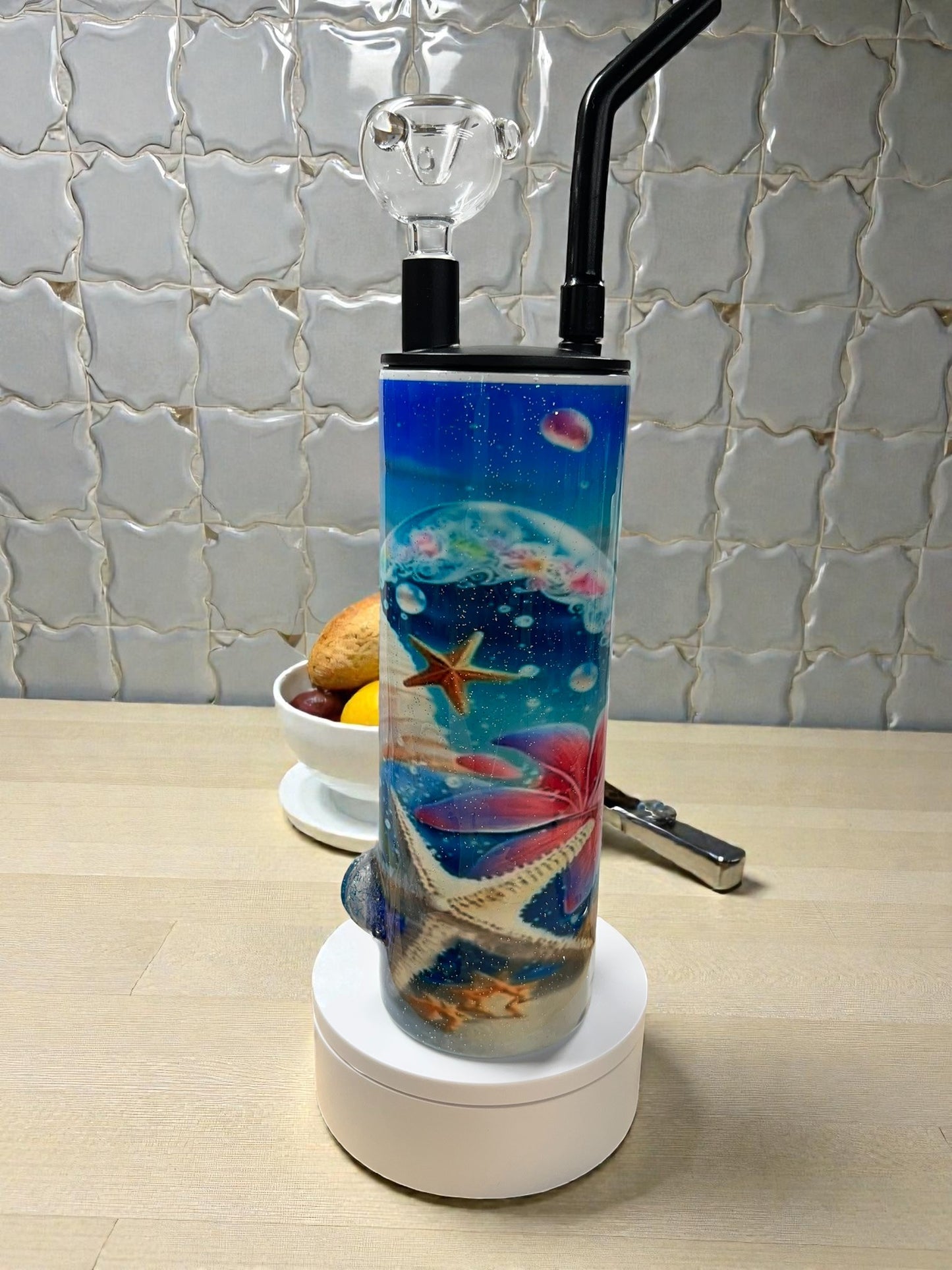 Seashell Dreamscape Tumbler – Beachy Summer hookah/tumbler