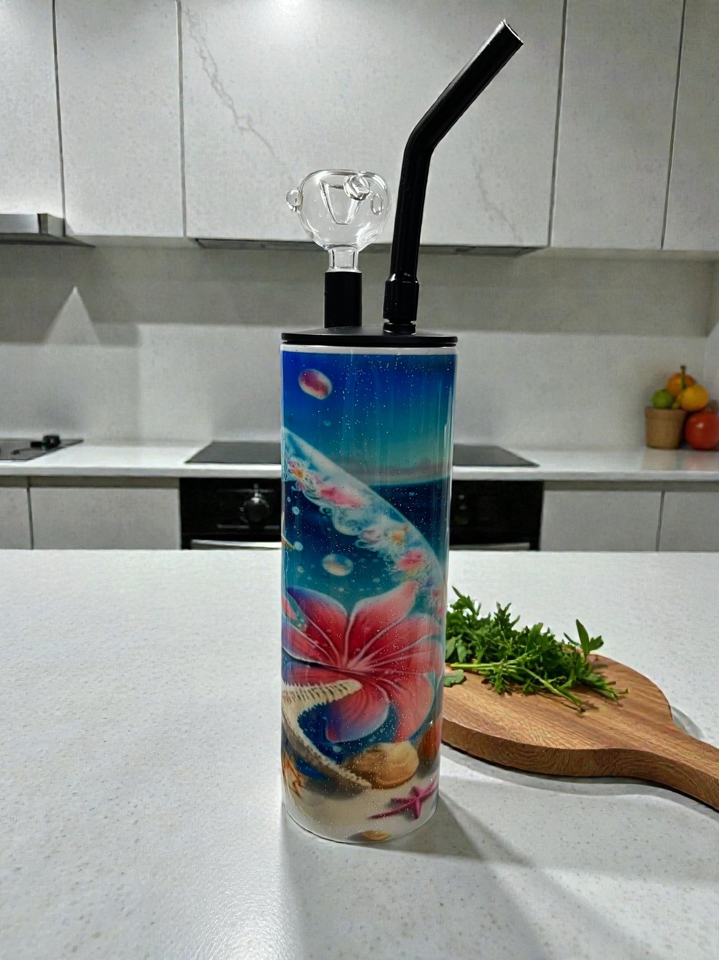 Seashell Dreamscape Tumbler – Beachy Summer hookah/tumbler