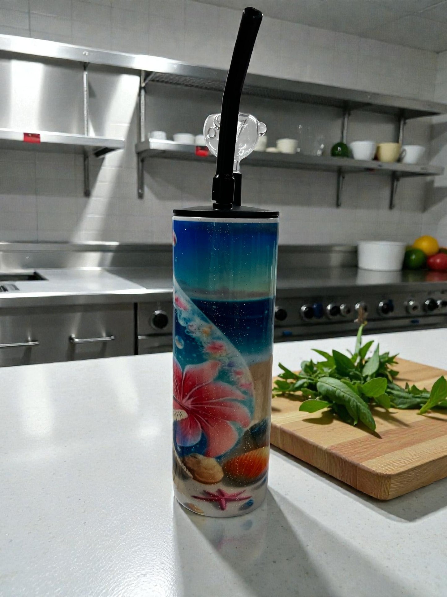 Seashell Dreamscape Tumbler – Beachy Summer hookah/tumbler