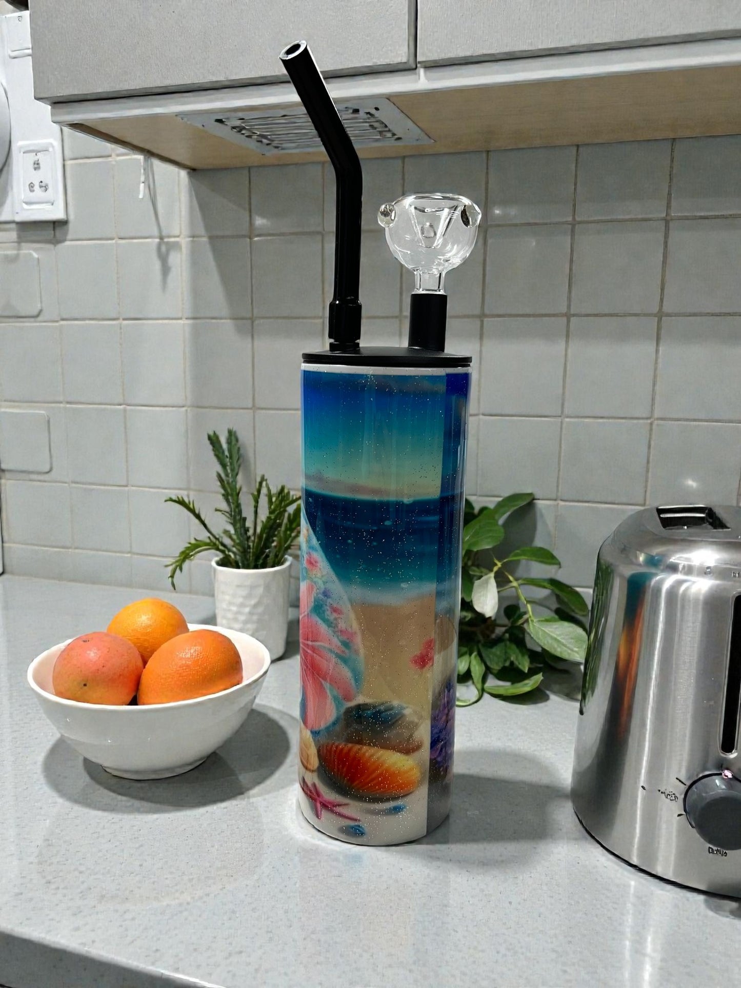 Seashell Dreamscape Tumbler – Beachy Summer hookah/tumbler