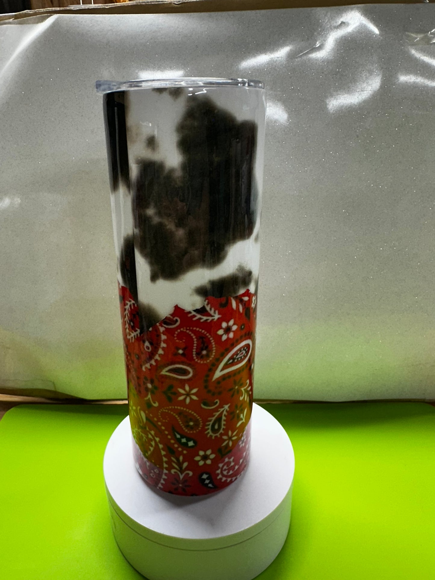 Jesus Faith Tumbler | Western Cowhide Christian 20oz Tumbler