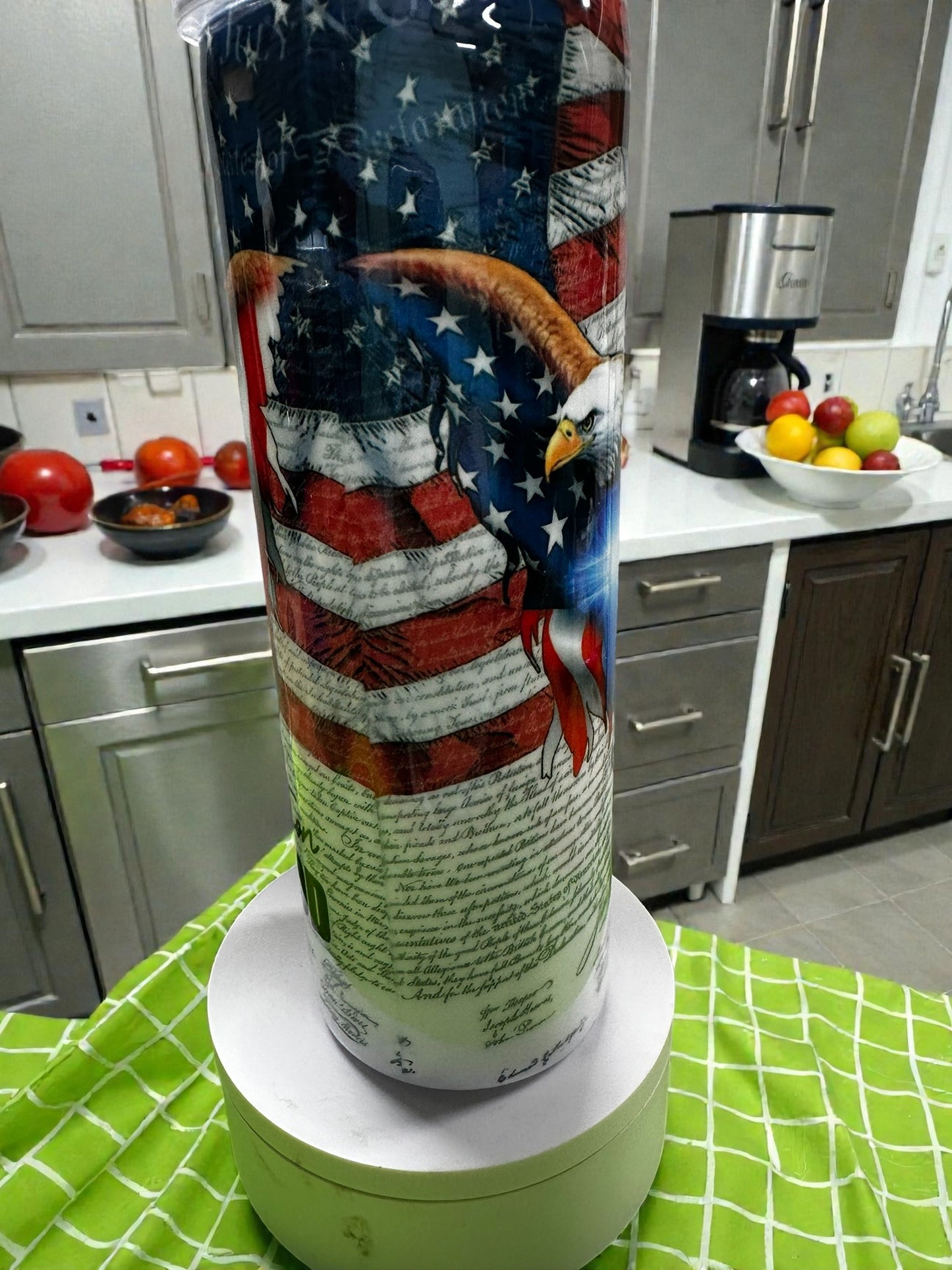 American Eagle Faith Tumbler | Patriotic Christian 20oz Skinny Cup