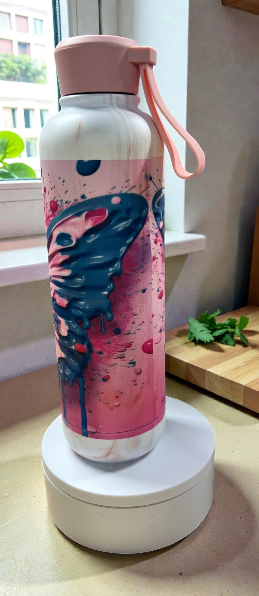 Dripping Paint Butterfly Tumbler – Color Splash water bottle