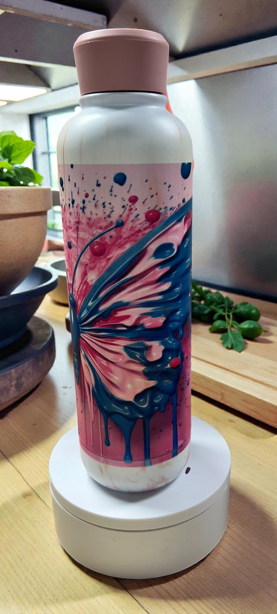 Dripping Paint Butterfly Tumbler – Color Splash water bottle