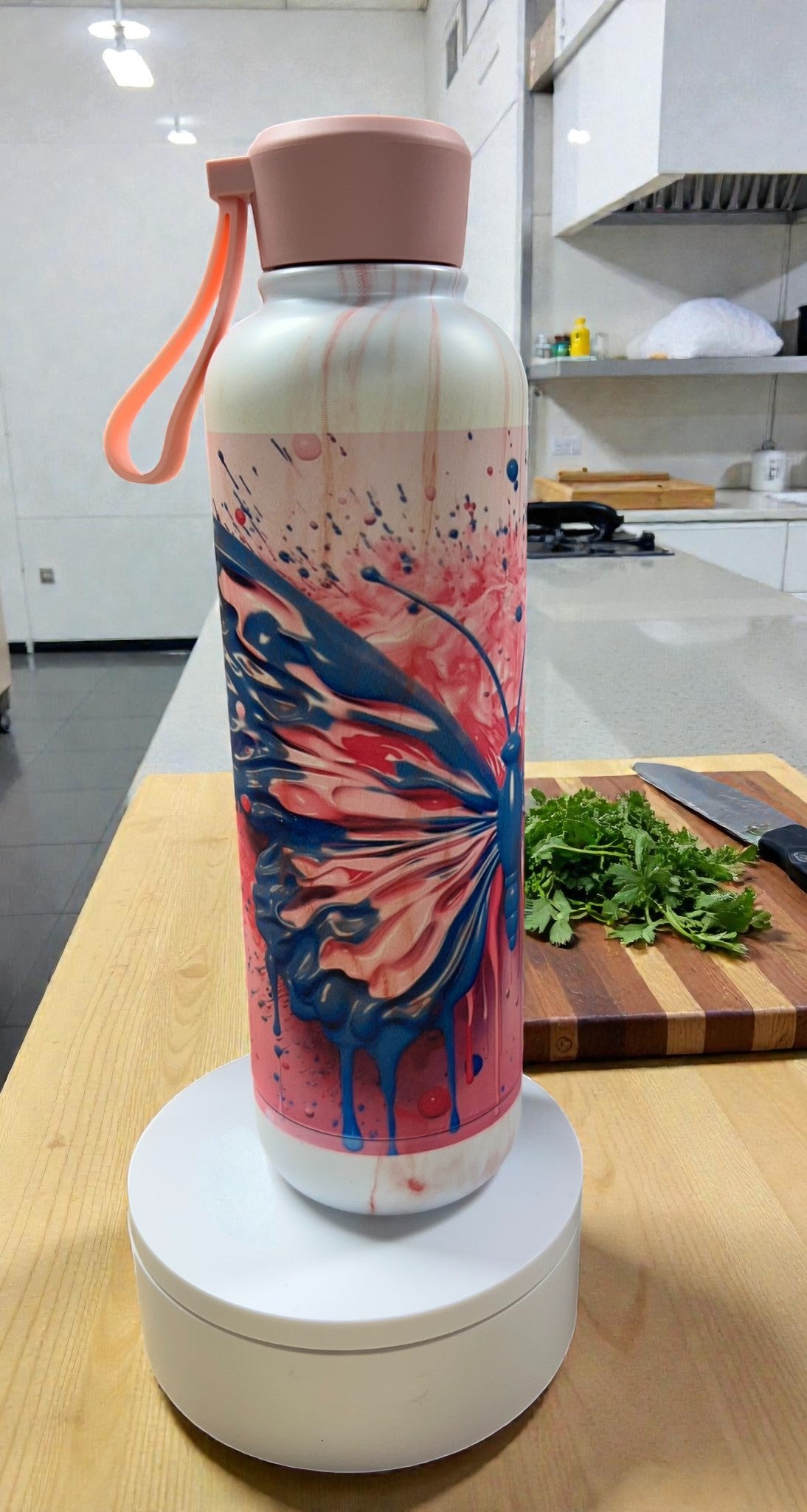 Dripping Paint Butterfly Tumbler – Color Splash water bottle