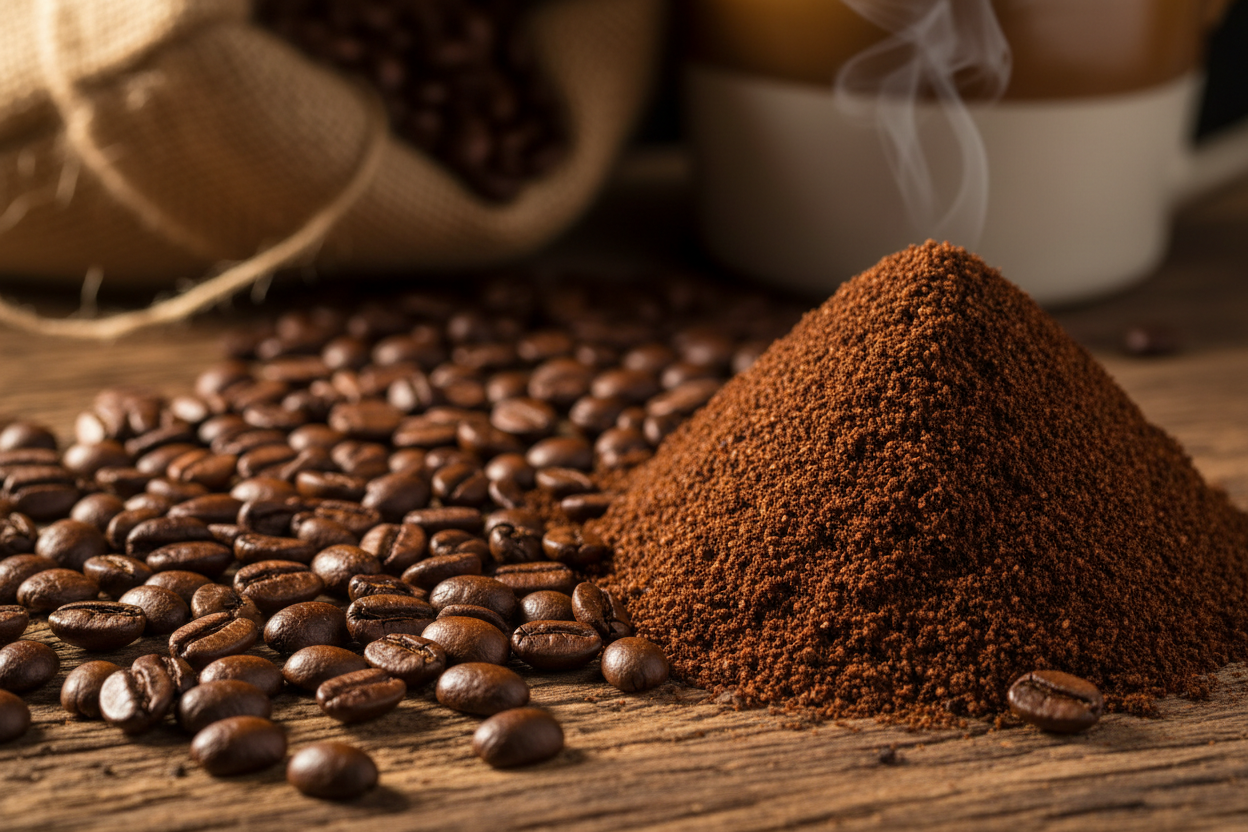 coffee beans ground coffee