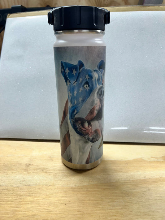 Pit bull flag tumbler