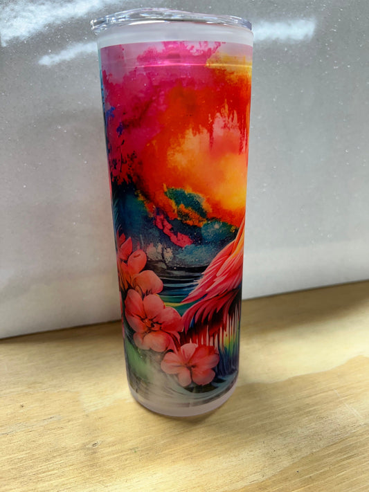 Gorgeous flamingo tumbler