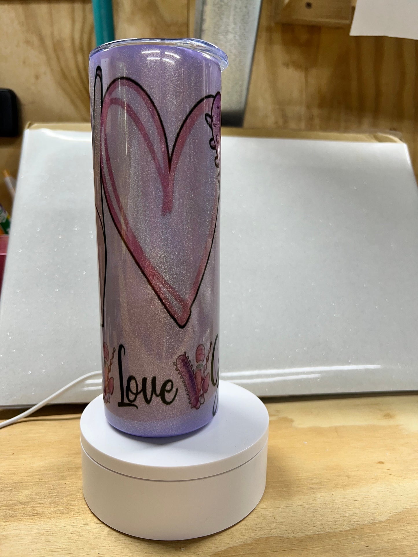 Peace love and good vibes tumbler