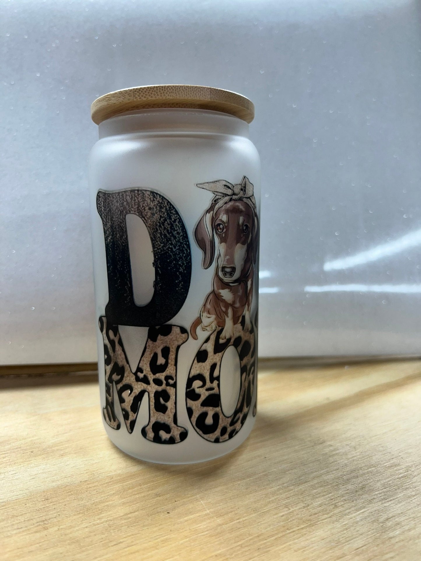 Doug Dachshund (weiner dog) can/tumbler