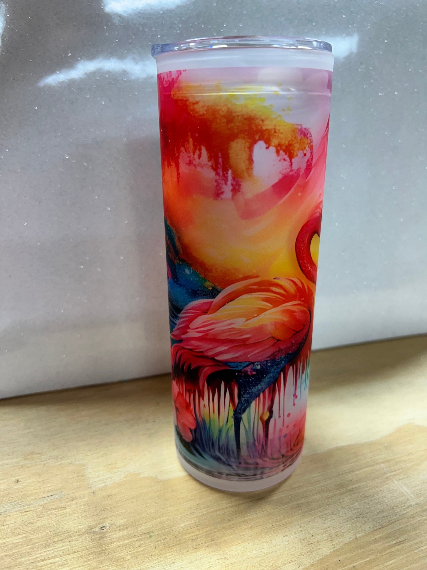 Gorgeous flamingo tumbler