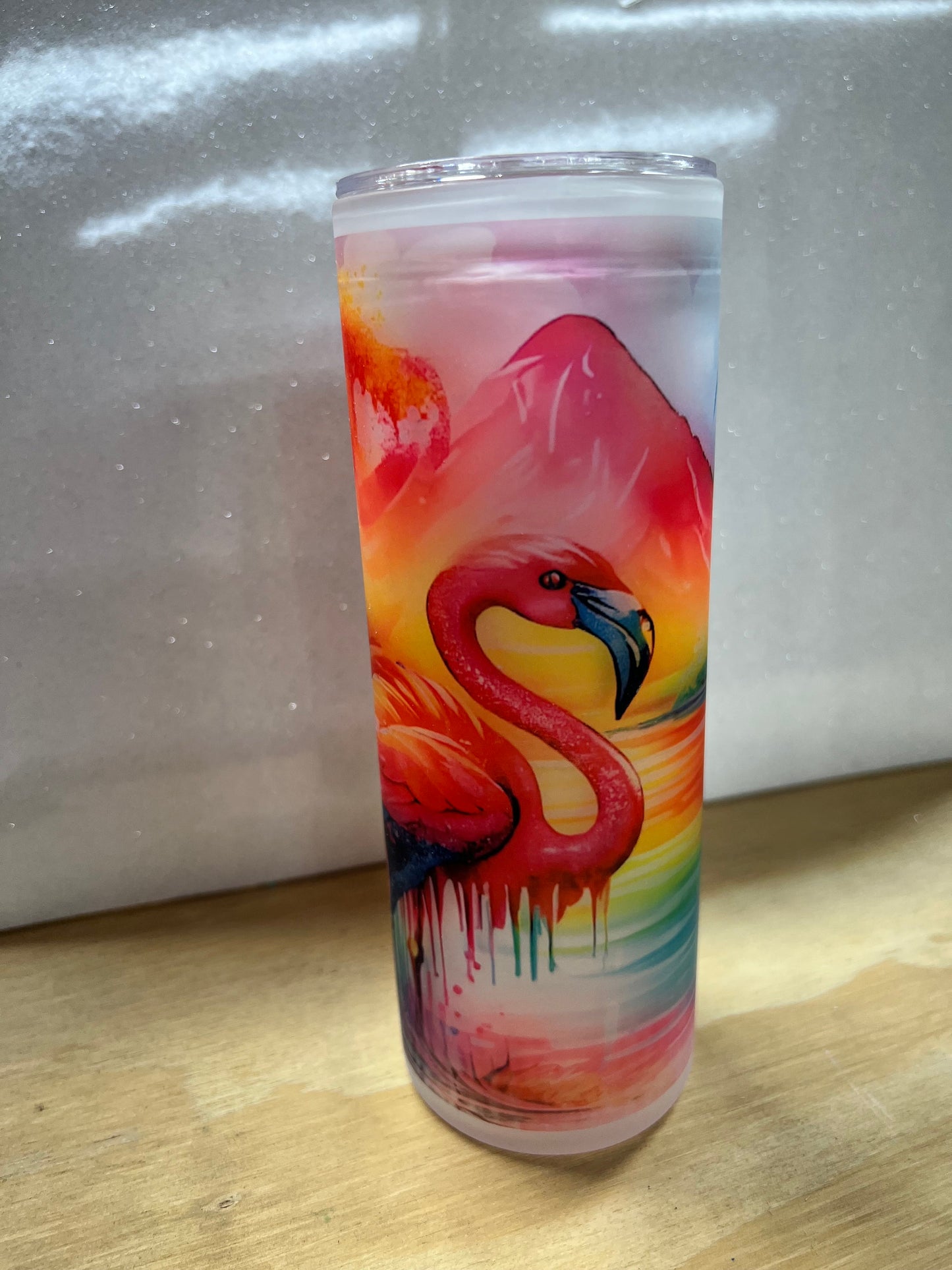 Gorgeous flamingo tumbler