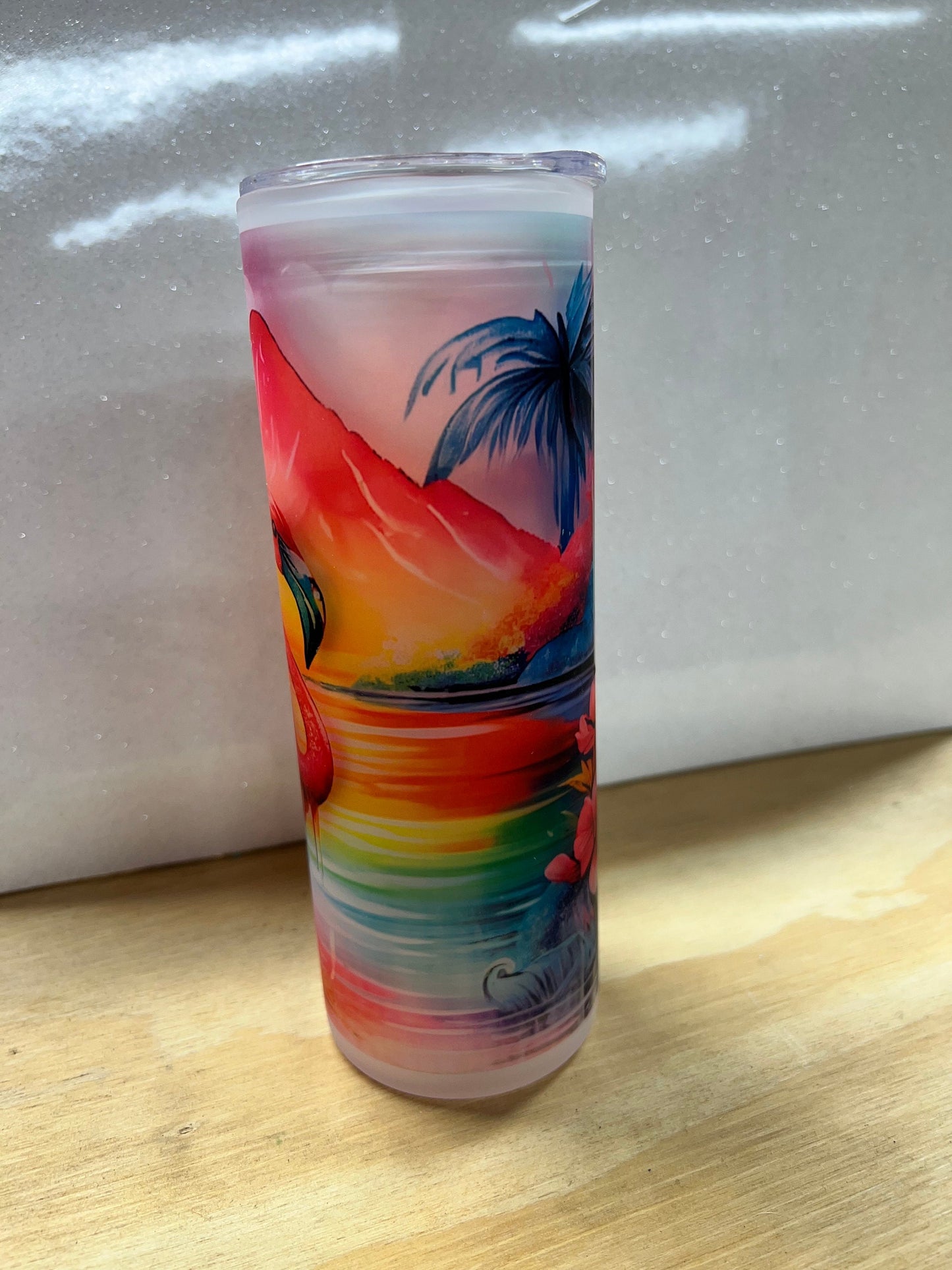 Gorgeous flamingo tumbler