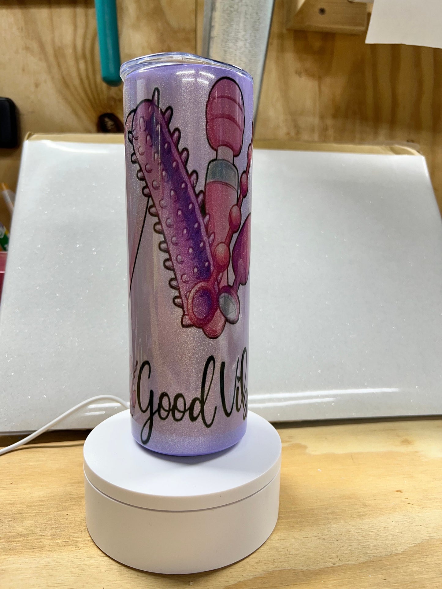 Peace love and good vibes tumbler