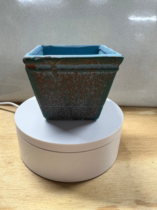 Small blue planter