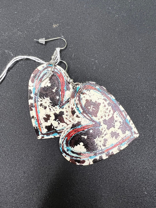 Leather look earrings