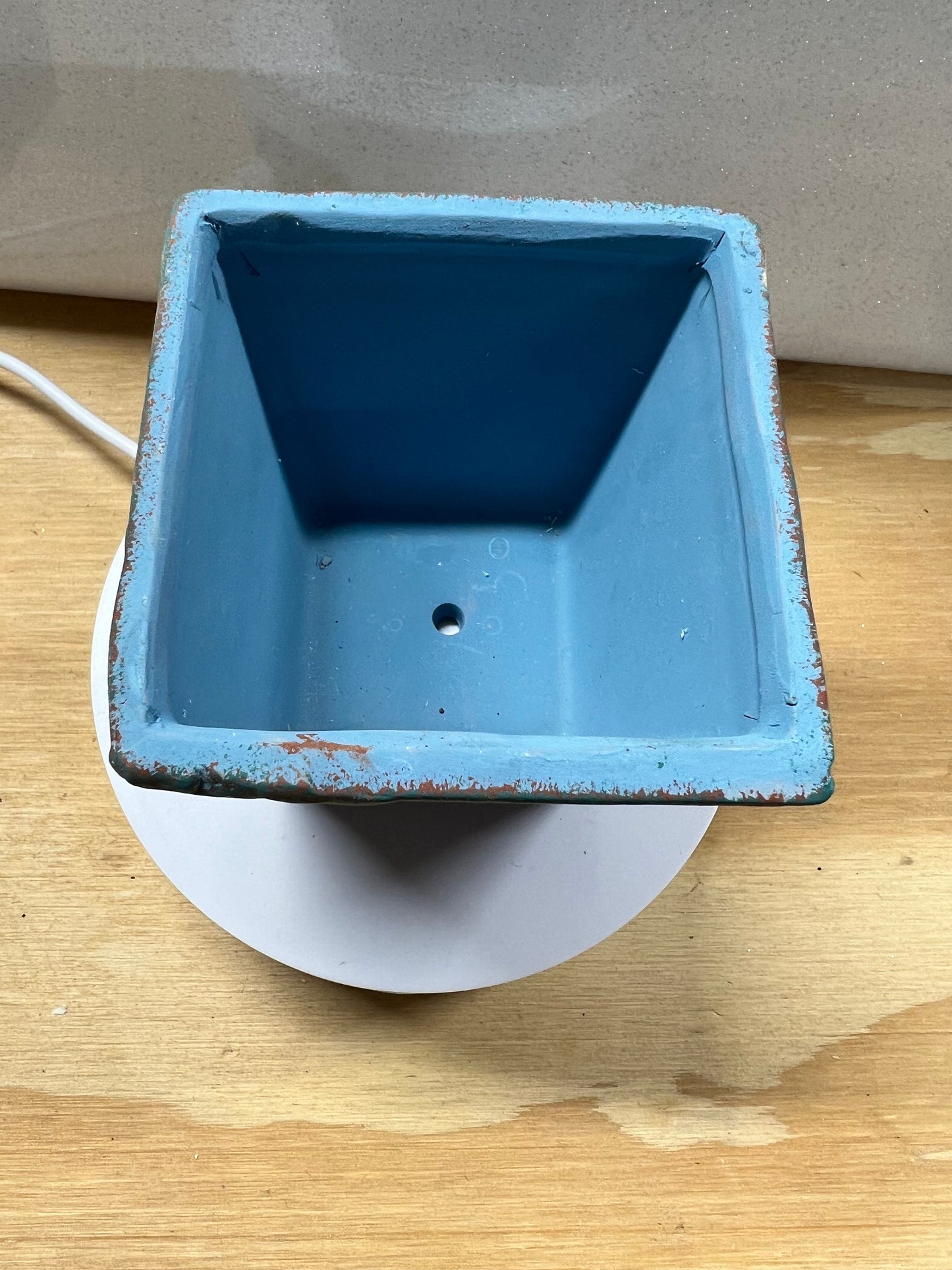 Small blue planter