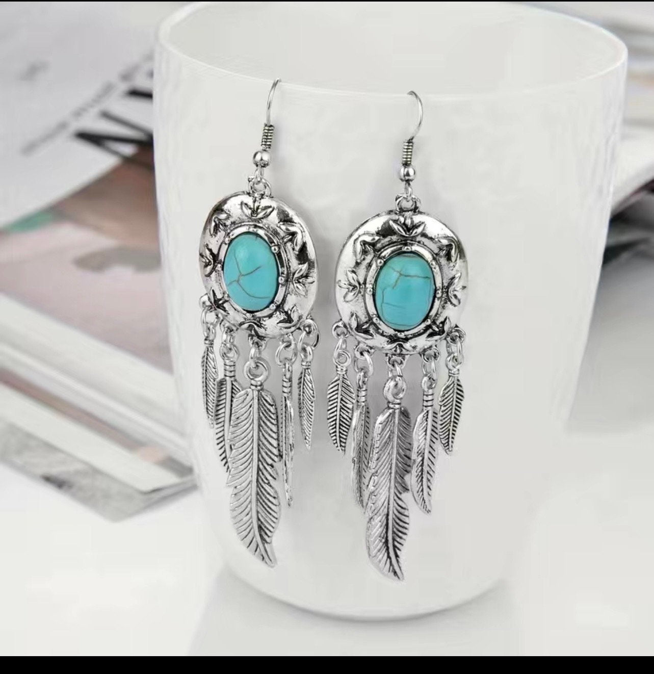 Feather earrings