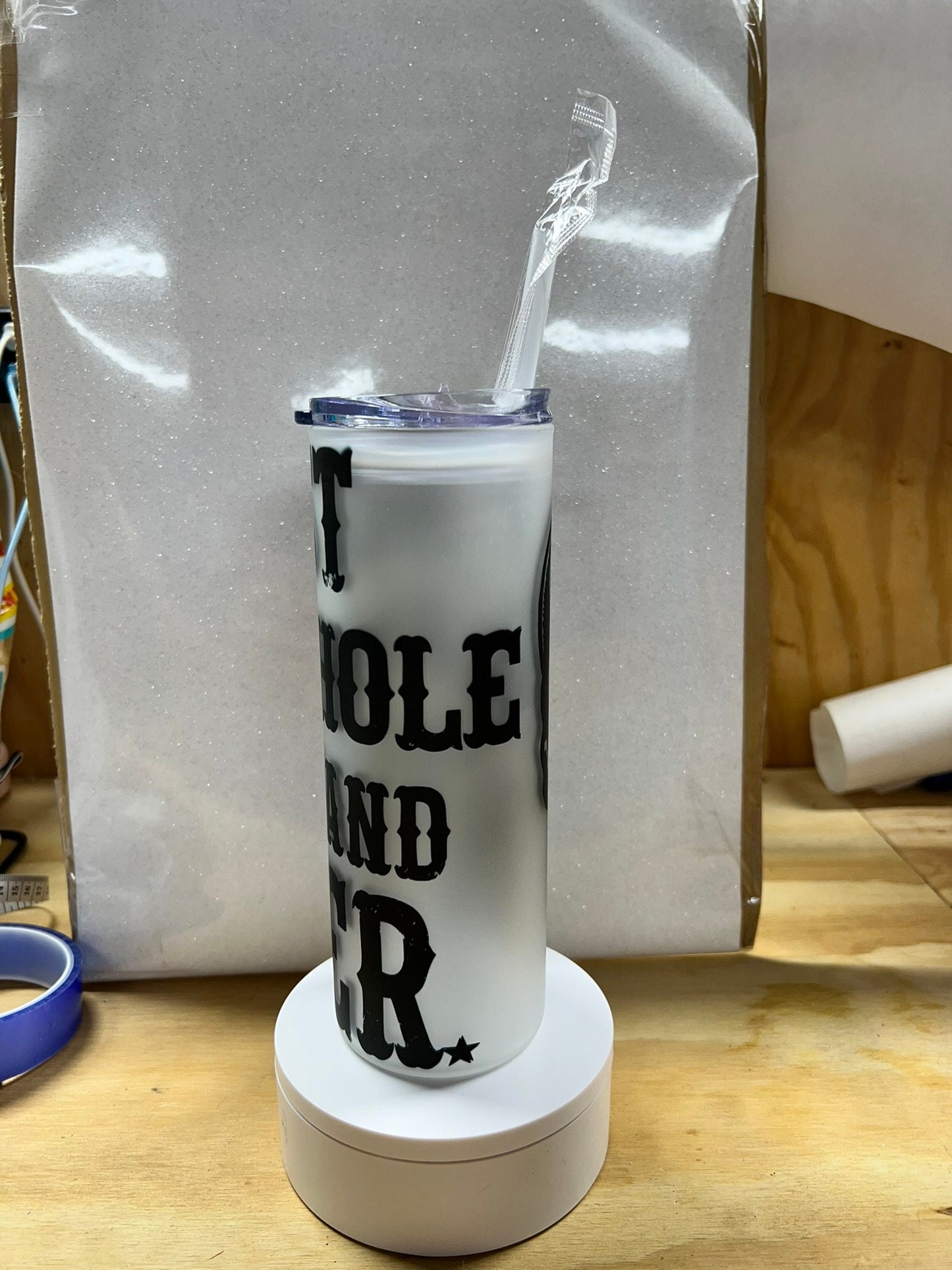 Artie ahole glass tumbler