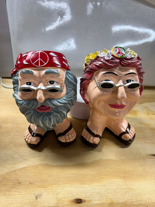 CUTE hippie couple planters
