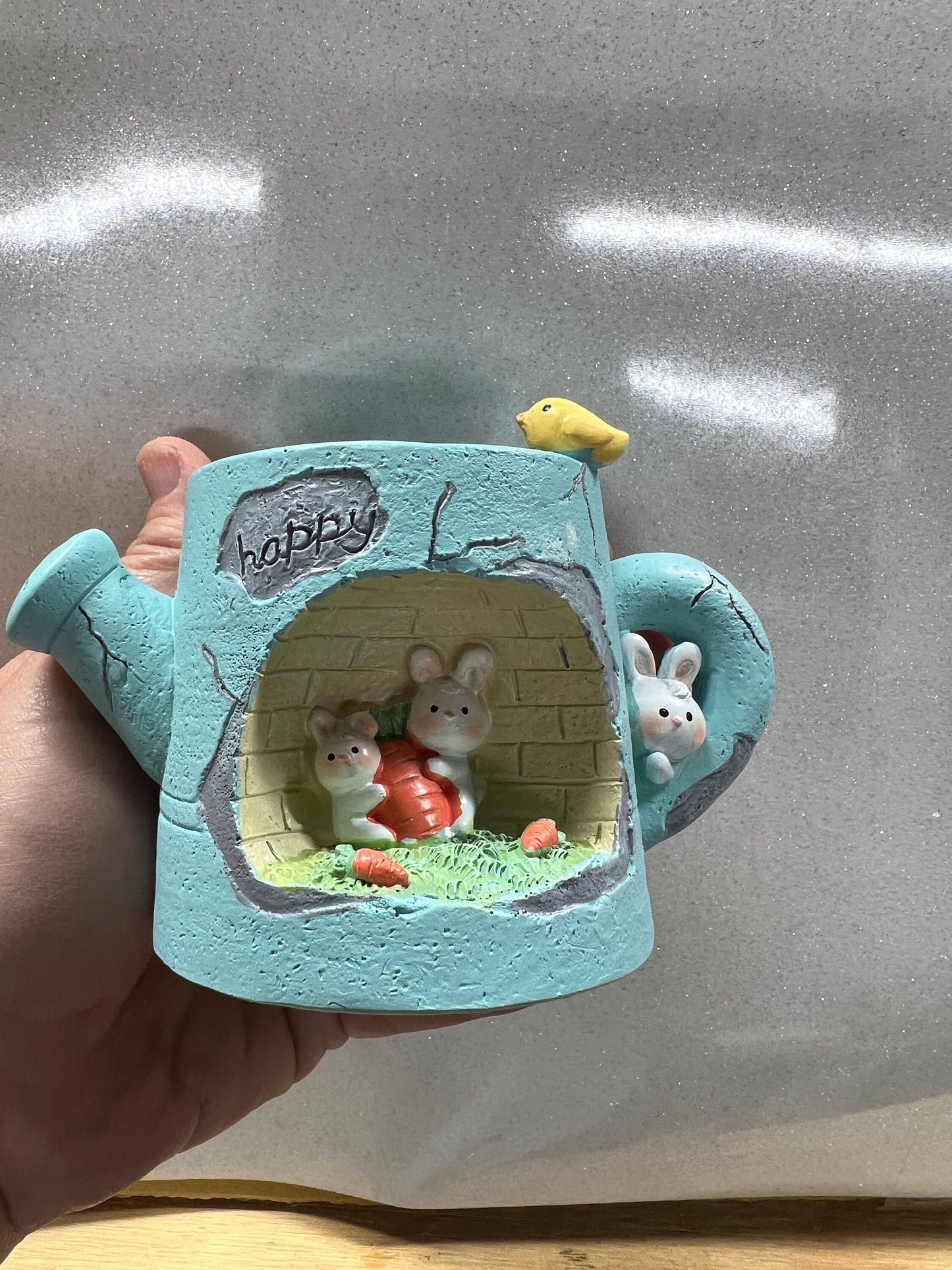 Boopsie bunny and Freda frog planters