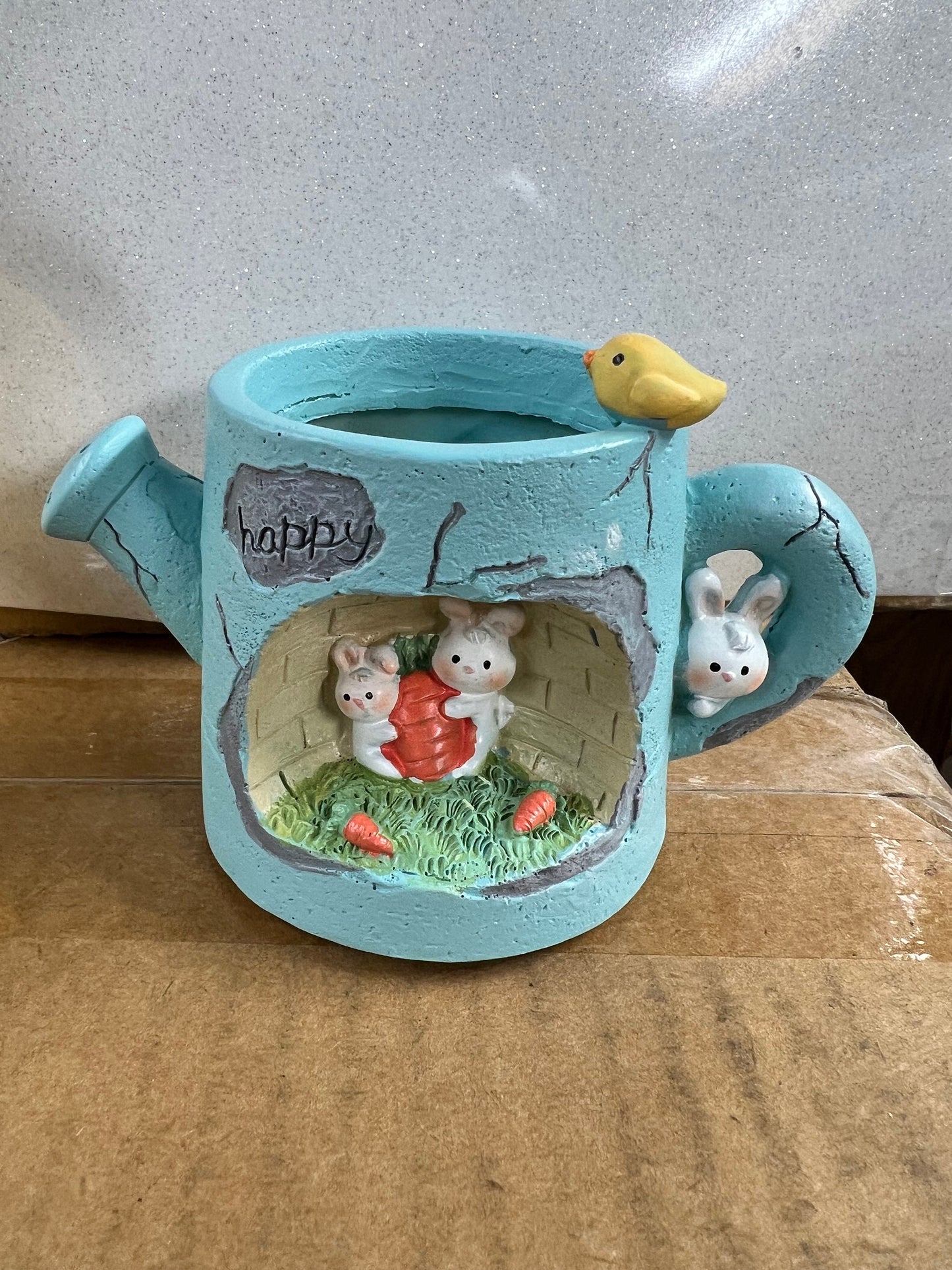 Boopsie bunny and Freda frog planters