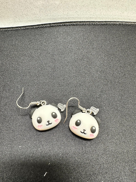 Panda bear earrings