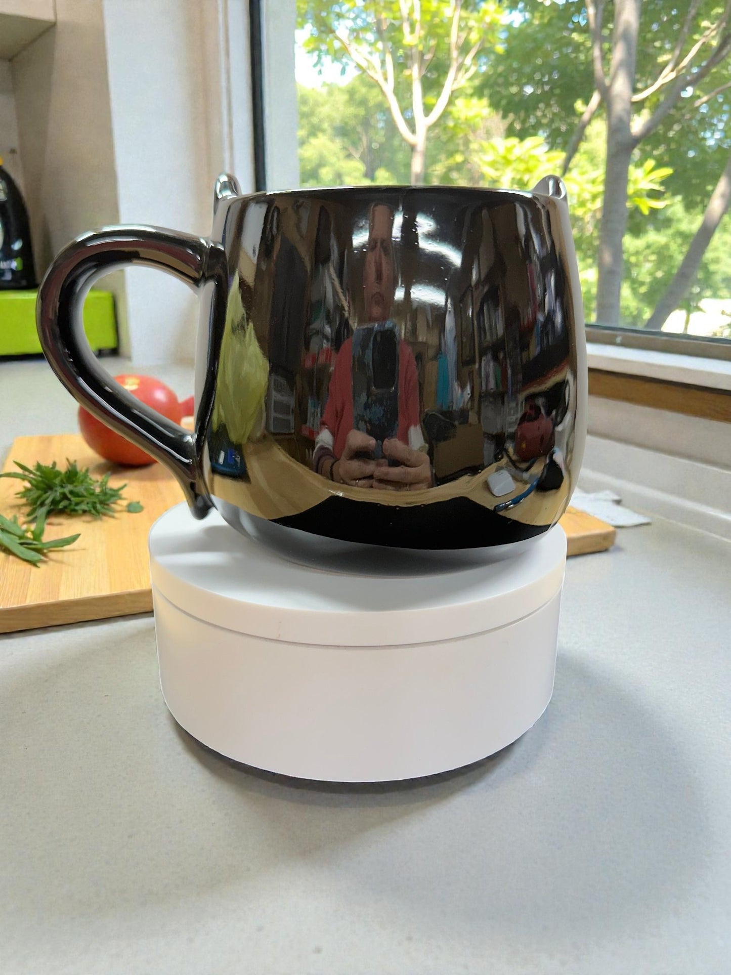 Cat Lover Ceramic Mug – Sweet Whiskers & Heart Nose Cup