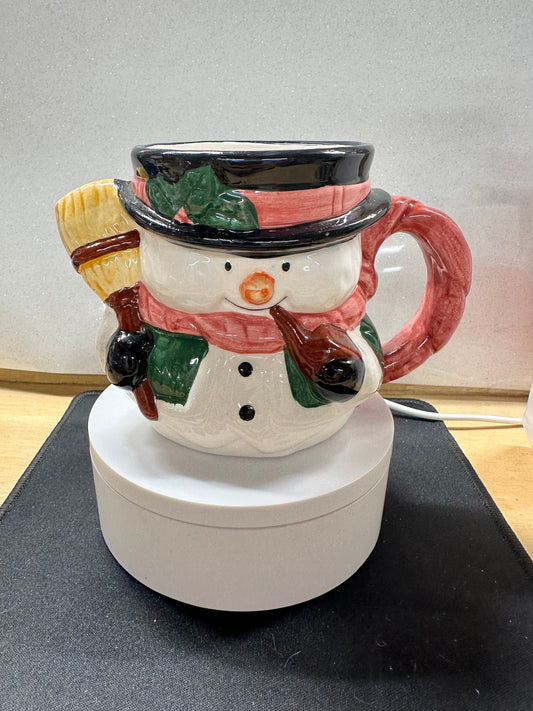 Snowman Christmas Mug – Cozy Ceramic Cup with Scarf & Top Hat