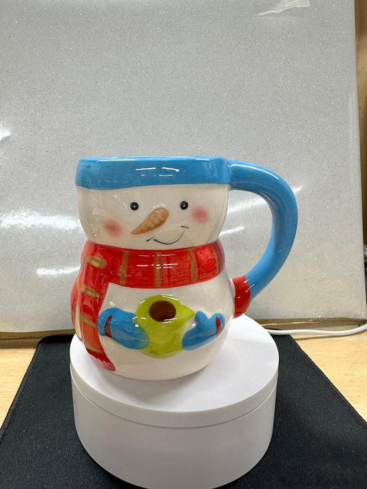 Smiling Snowman Ceramic Mug – Winter Coffee & Cocoa Mug