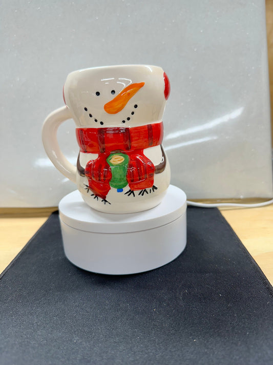 Snowman with Red Scarf Mug – Cute Christmas Ceramic Cup