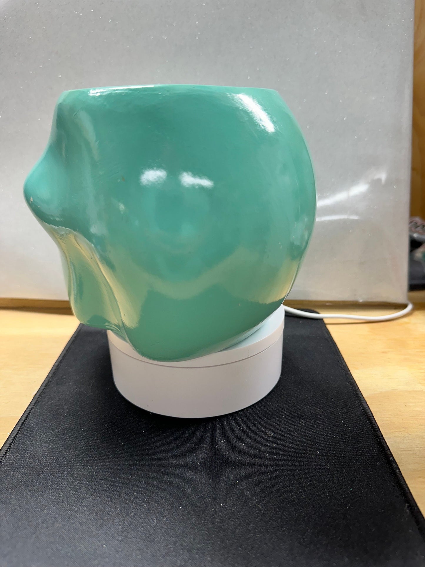 Turquoise Skull Planter – Boho Gothic Flower Pot