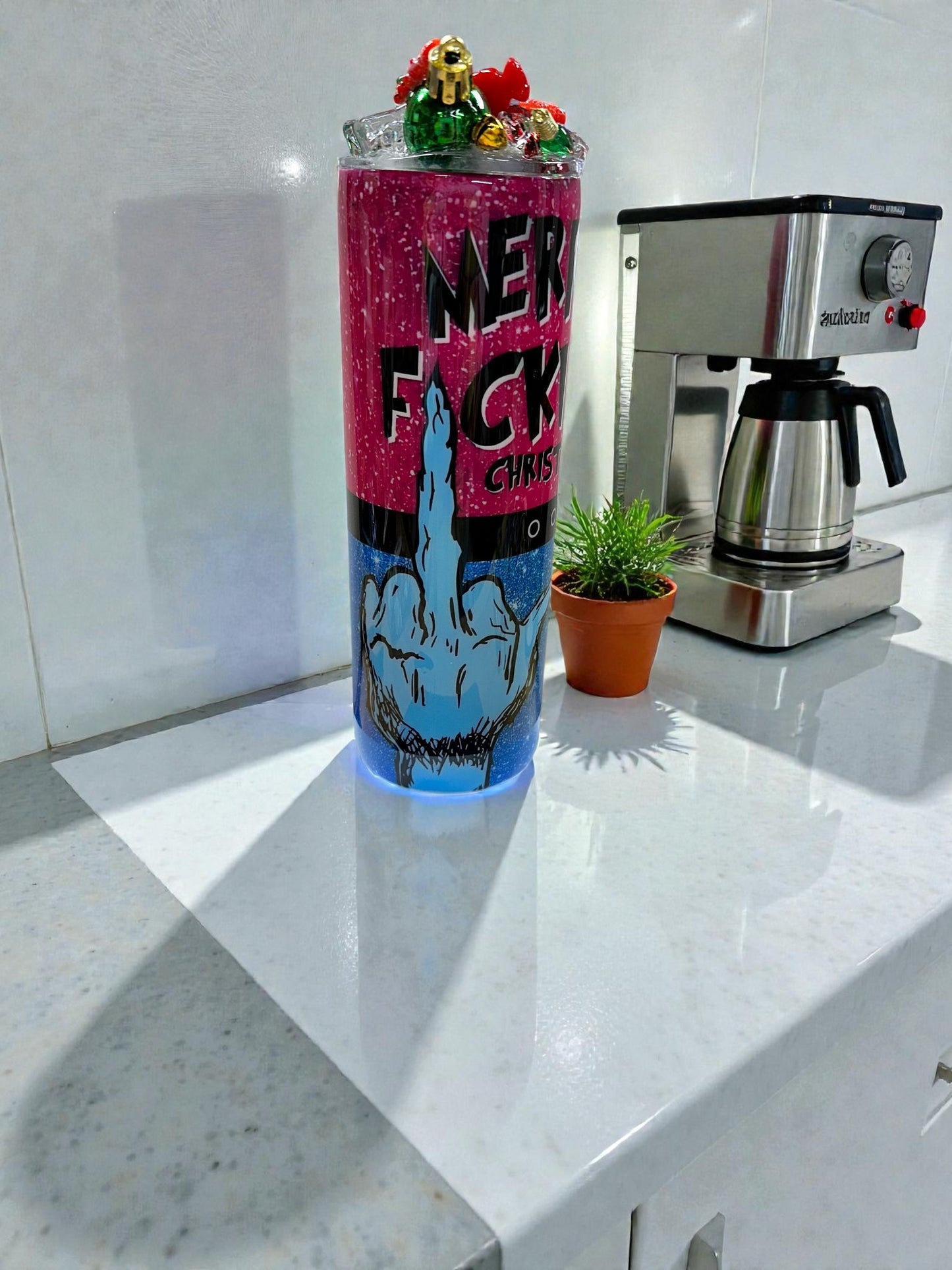 100% That Grinch Tumbler • Merry F*cking Christmas Design • Funny Christmas Gift 20oz Cup