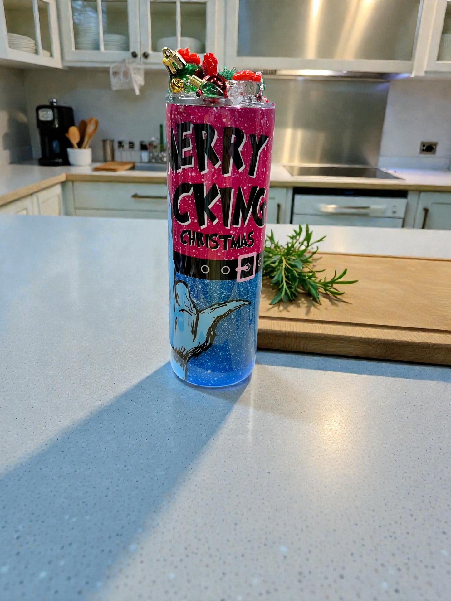 100% That Grinch Tumbler • Merry F*cking Christmas Design • Funny Christmas Gift 20oz Cup