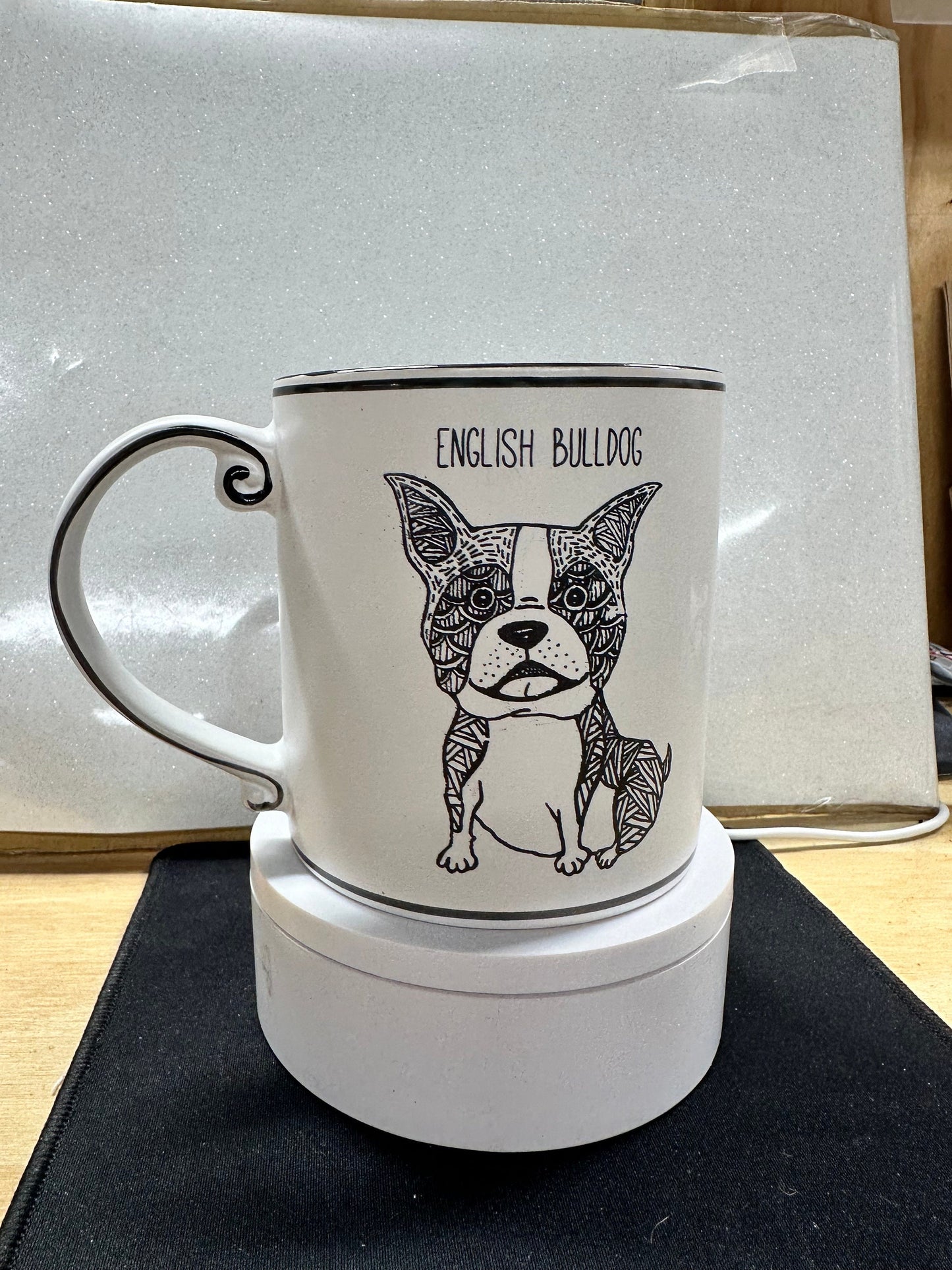 Bulldog Lover Mug – Illustrated English Bulldog Ceramic Cup