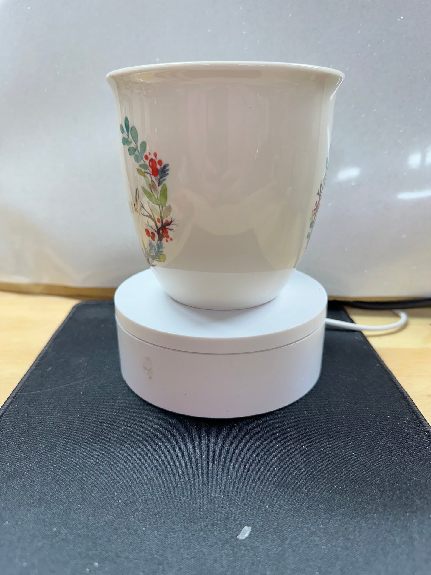 Floral ‘Blessed’ Mug – Encouraging Ceramic Cup with Gold Script