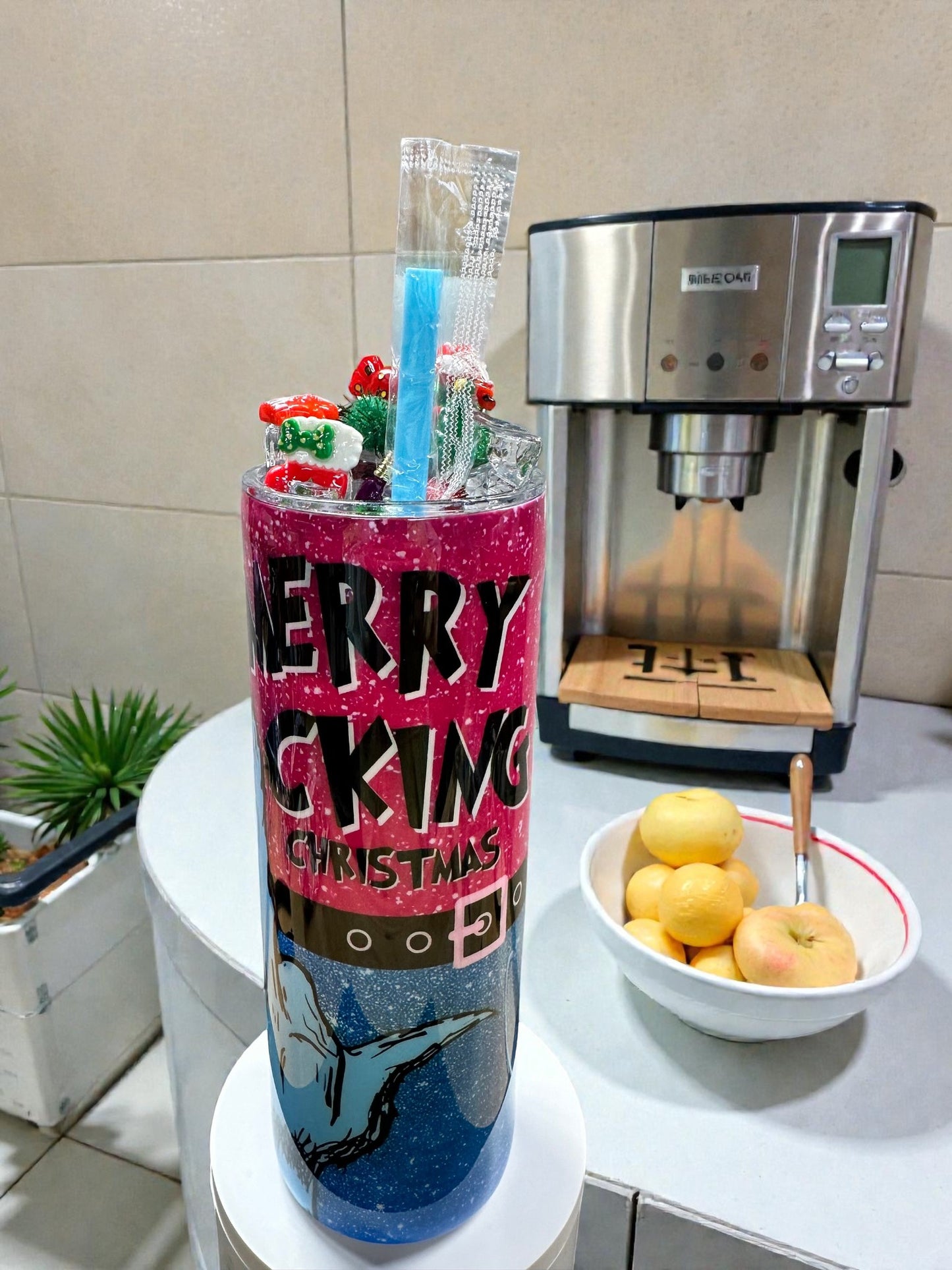 100% That Grinch Tumbler • Merry F*cking Christmas Design • Funny Christmas Gift 20oz Cup