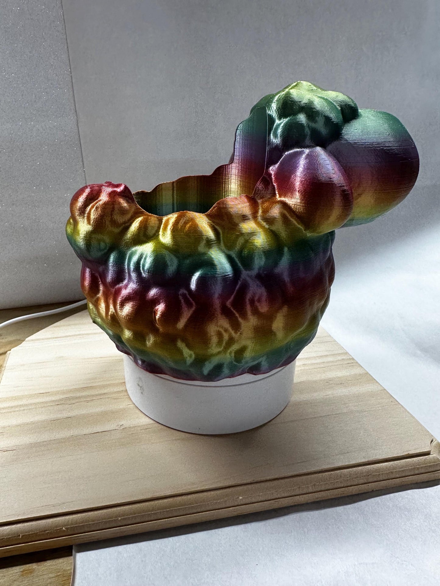 3D Printed Sheep Plant Pot – Fun Colorful Animal Planter
