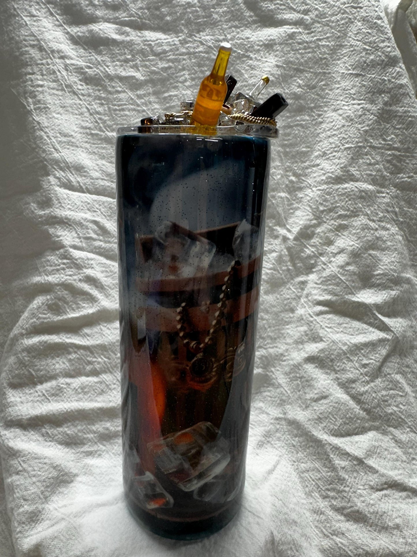 Masculine Whiskey Smoke Tumbler – 20oz Bar Lounge Ice Cube Design