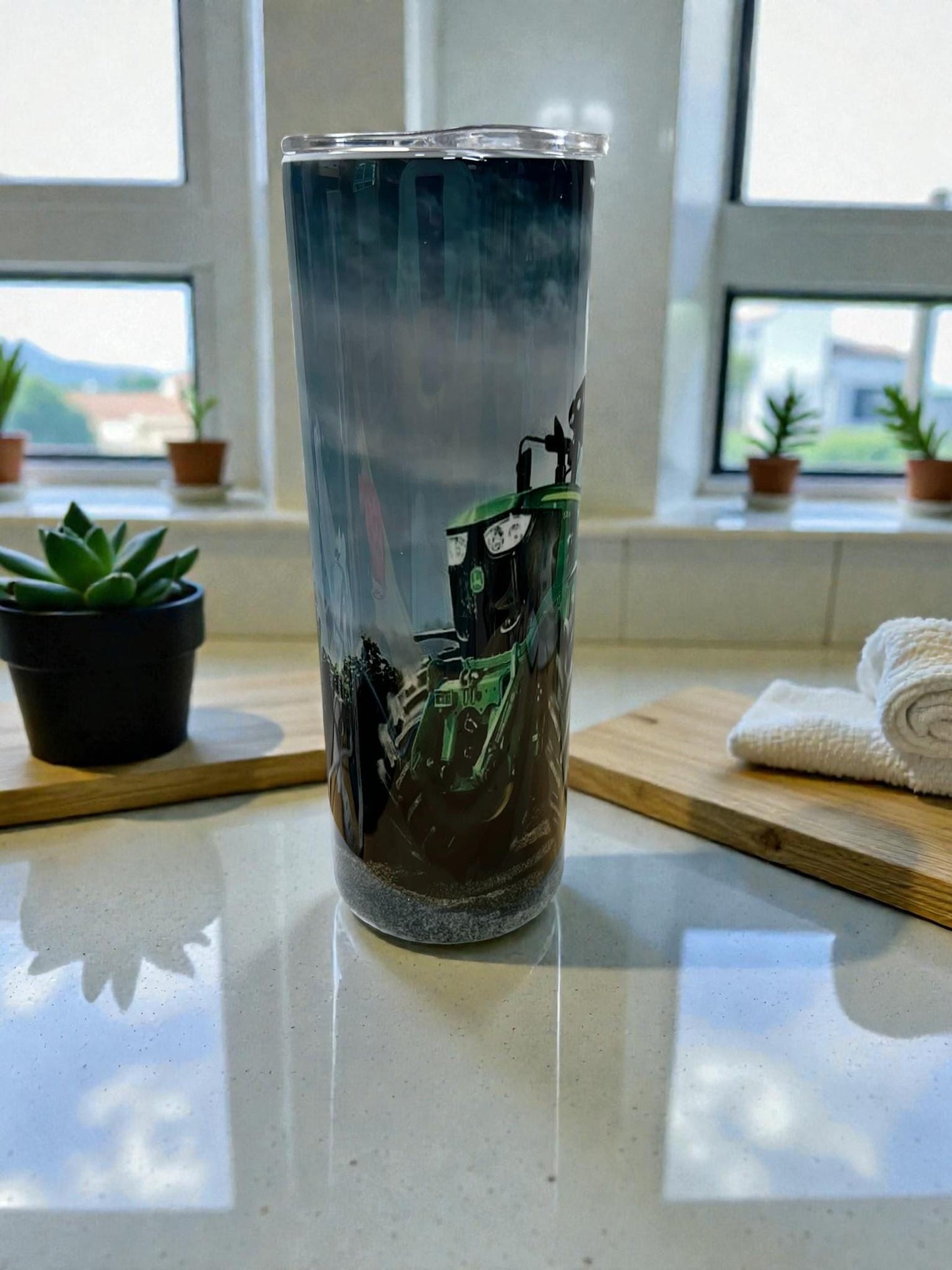 Hay Hauler Tractor 20oz Tumbler – Rustic Farm Scene Insulated Cup