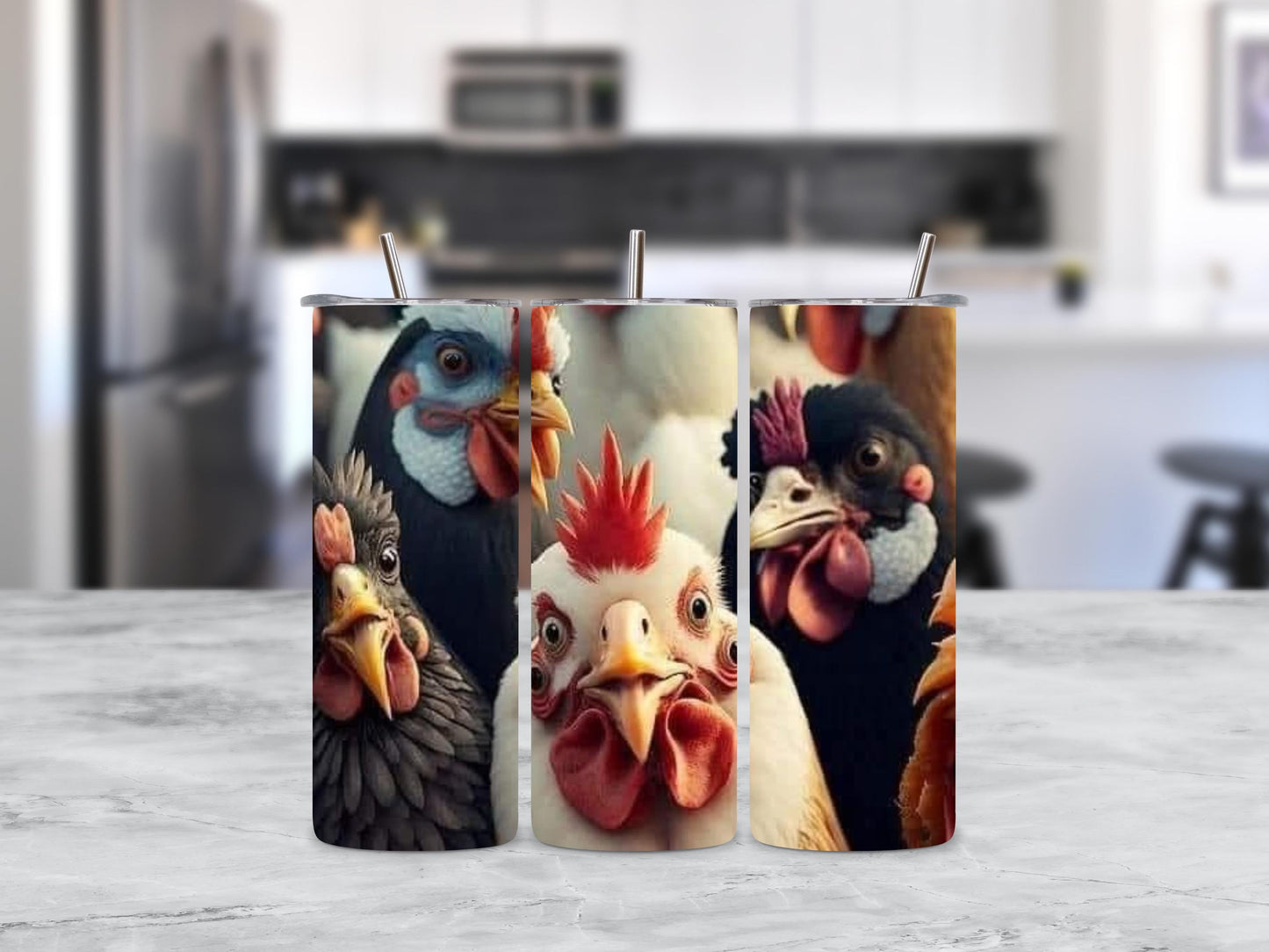 Funny Chicken Gang Tumbler- Whimsical 20oz for Animal Lovers