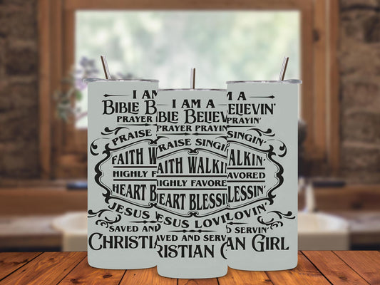 Praise Singin’ Faith Walkin’ 20oz Christian Tumbler – Inspirational Drinkware